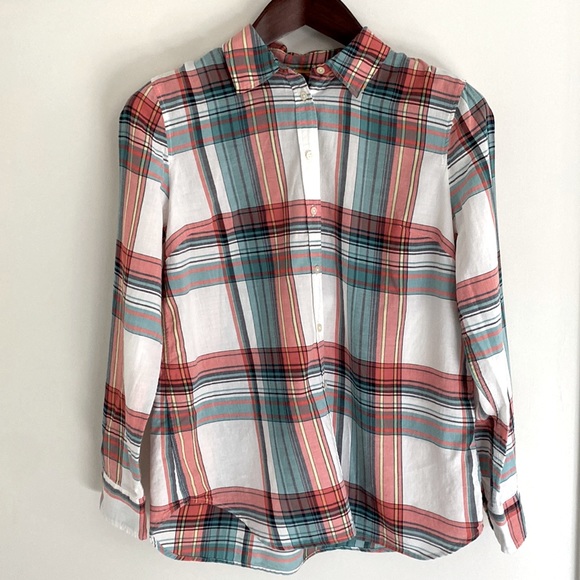 Talbots Women Plaid Button Down - Picture 1 of 5